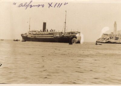 Vapor Alfonso XIII sortint del port de l’Havana. 1925 ca - CID 505.001.004.001_321.029.028 - Procedència: SAMLM Fons Guinart - Ball·llatinas - Xiberta